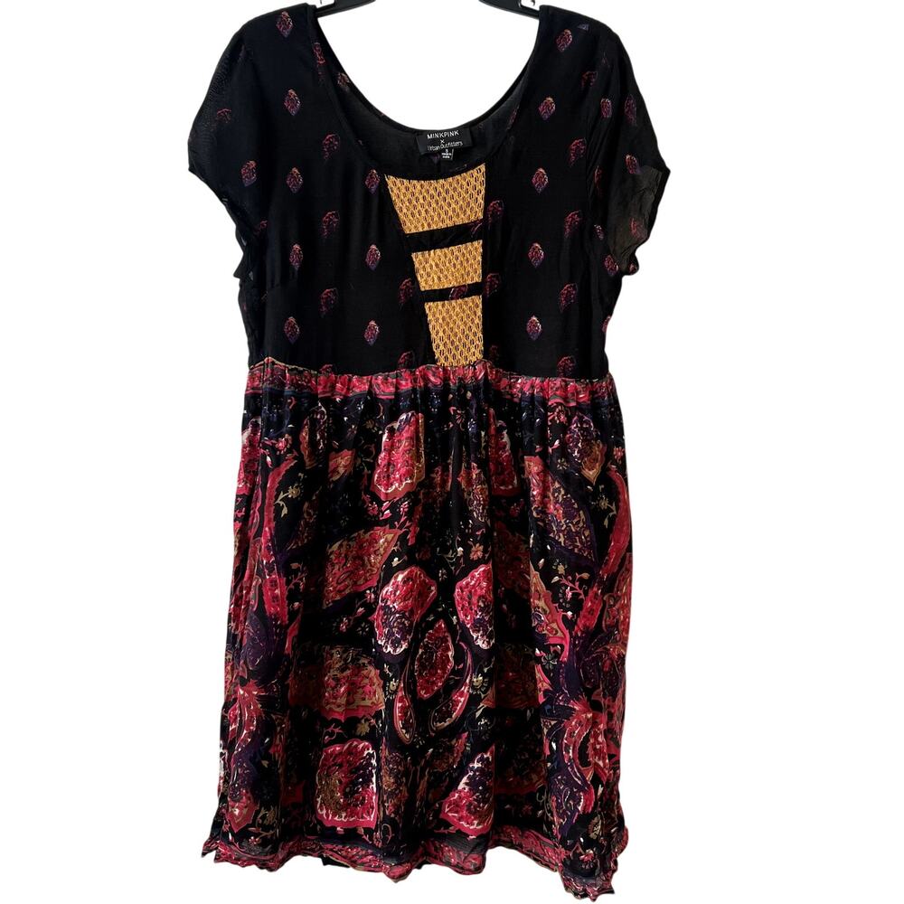 Minkpink X Urban outfitters skater mini dress 100% viscose Size S - Picture 3 of 6